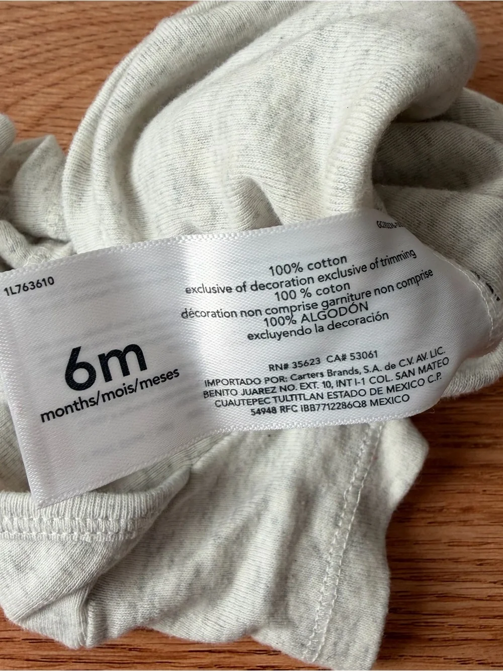 Carters 6 Month Bodysuit